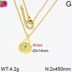 Fashion Brass Necklace  F2N400028bhva-J40