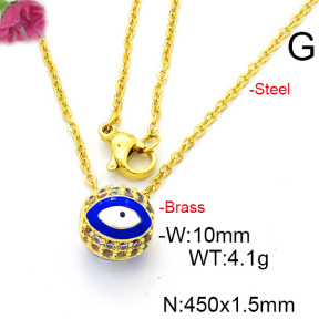 Fashion Copper Necklace  F6N300465baka-L017