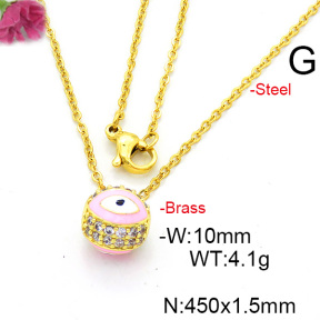 Fashion Copper Necklace  F6N300467baka-L017