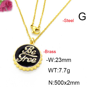 Fashion Copper Necklace  F6N300476avja-L017