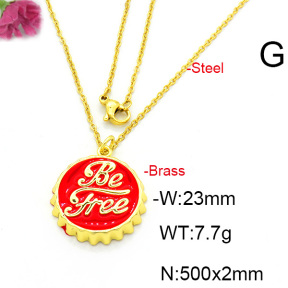 Fashion Copper Necklace  F6N300477avja-L017