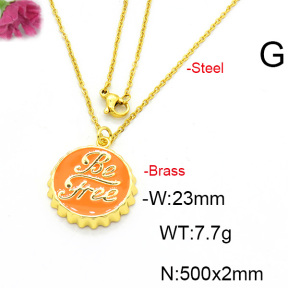 Fashion Copper Necklace  F6N300479avja-L017