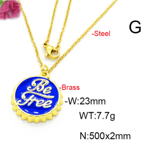 Fashion Copper Necklace  F6N300482avja-L017