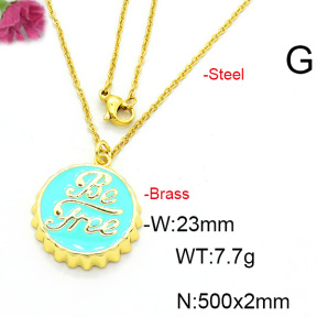 Fashion Copper Necklace  F6N300483avja-L017