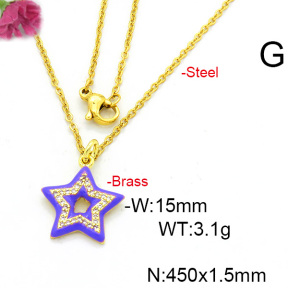Fashion Copper Necklace  F6N300487aajl-L017