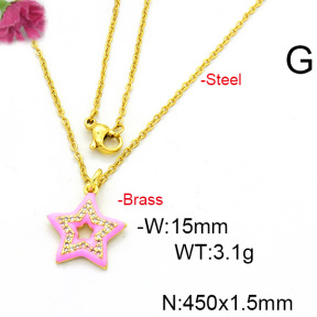 Fashion Copper Necklace  F6N300489aajl-L017