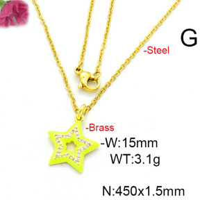 Fashion Copper Necklace  F6N300491aajl-L017