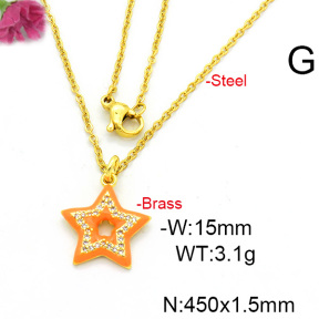 Fashion Copper Necklace  F6N300492aajl-L017