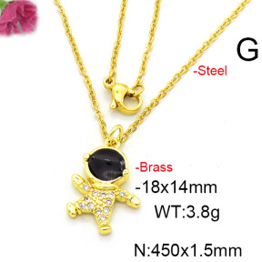 Fashion Copper Necklace  F6N300499aajl-L017
