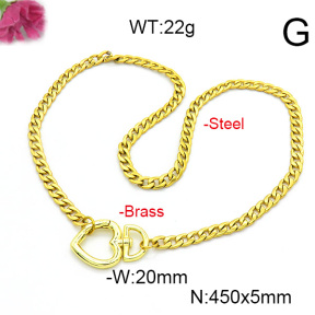 Fashion Copper Necklace  F6N200220vbmb-L017