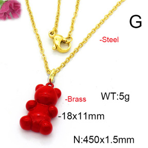 Fashion Copper Necklace  F6N300529avja-L017