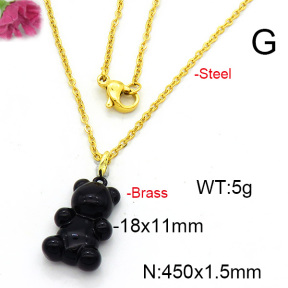 Fashion Copper Necklace  F6N300535avja-L017