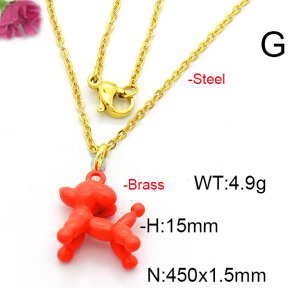 Fashion Copper Necklace  F6N300542avja-L017
