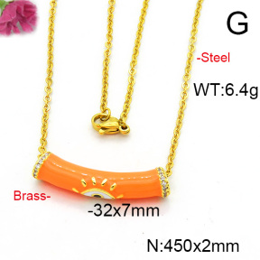 Fashion Copper Necklace  F6N300563ablb-L017