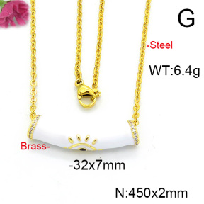 Fashion Copper Necklace  F6N300564ablb-L017