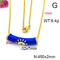 Fashion Copper Necklace  F6N300565ablb-L017