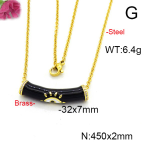 Fashion Copper Necklace  F6N300566ablb-L017
