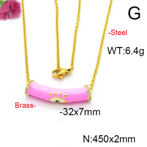 Fashion Copper Necklace  F6N300568ablb-L017