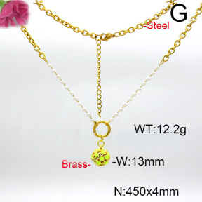 Fashion Copper Necklace  F6N300576baka-L017