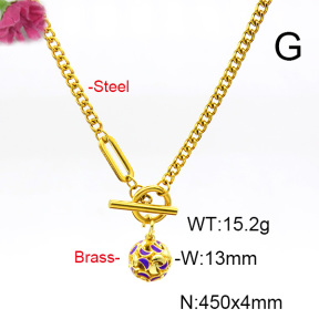 Fashion Copper Necklace  F6N300581baka-L017