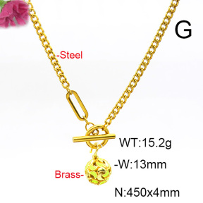 Fashion Copper Necklace  F6N300583baka-L017