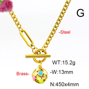 Fashion Copper Necklace  F6N300589ablb-L017