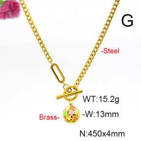 Fashion Copper Necklace  F6N300590ablb-L017