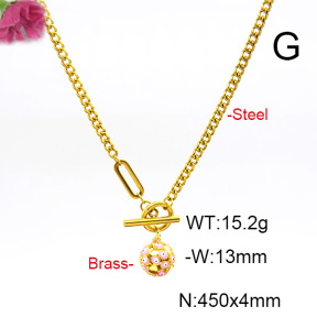 Fashion Copper Necklace  F6N300591vbmb-L017