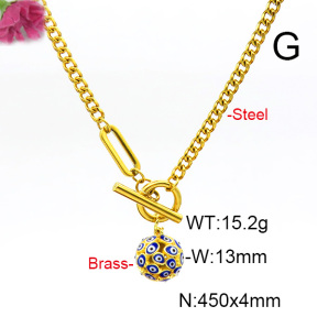 Fashion Copper Necklace  F6N300592vbmb-L017