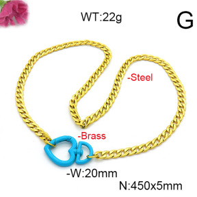 Fashion Copper Necklace  F6N300594vbmb-L017