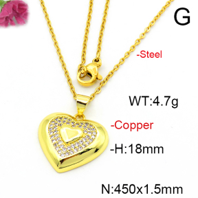Fashion Copper Necklace  F6N403577aajl-L024