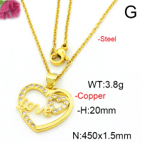 Fashion Copper Necklace  F6N403578aajl-L024