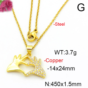 Fashion Copper Necklace  F6N403579avja-L024