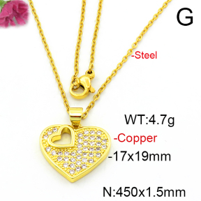 Fashion Copper Necklace  F6N403582aajl-L024