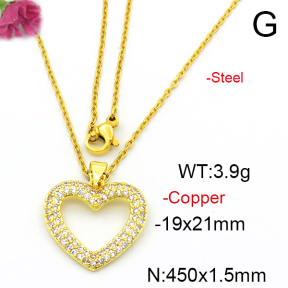Fashion Copper Necklace  F6N403584aajl-L024
