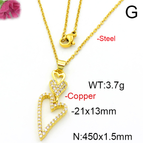 Fashion Copper Necklace  F6N403586baka-L024