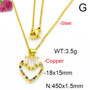 Fashion Copper Necklace  F6N403589baka-L024
