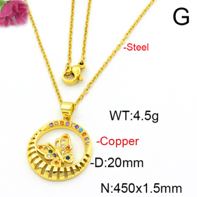 Fashion Copper Necklace  F6N403591avja-L024