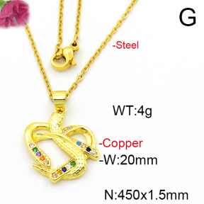 Fashion Copper Necklace  F6N403593vail-L024