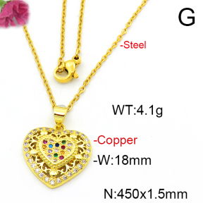 Fashion Copper Necklace  F6N403594aajl-L024