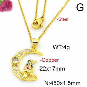 Fashion Copper Necklace  F6N403595aajl-L024