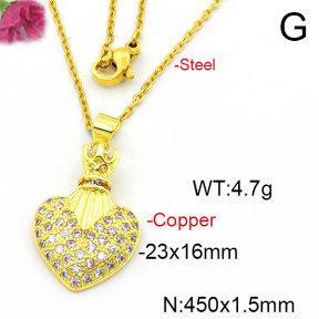 Fashion Copper Necklace  F6N403596baka-L024