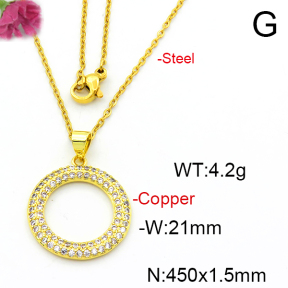 Fashion Copper Necklace  F6N403597aajo-L024