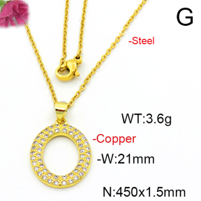 Fashion Copper Necklace  F6N403598aajl-L024