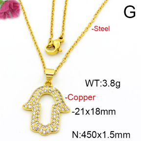 Fashion Copper Necklace  F6N403599baka-L024