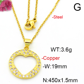 Fashion Copper Necklace  F6N403602aajl-L024