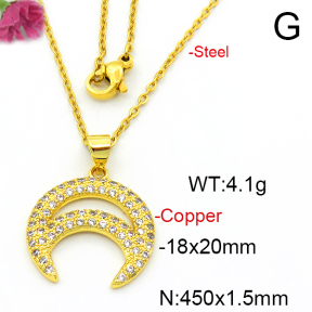 Fashion Copper Necklace  F6N403604aajo-L024