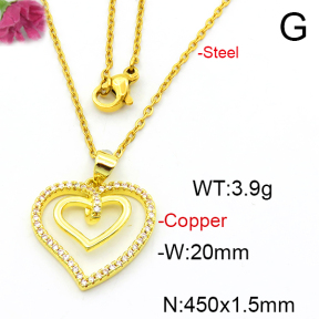 Fashion Copper Necklace  F6N403605aajl-L024