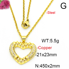 Fashion Copper Necklace  F6N403609aajl-L024