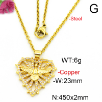 Fashion Copper Necklace  F6N403611aajl-L024